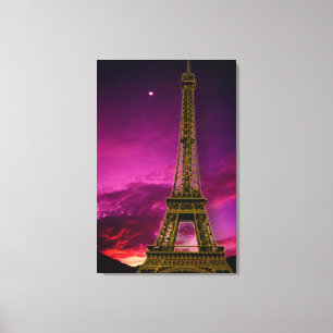 Lienzo Torre Eiffel en Sunshine Sky Canvas Print