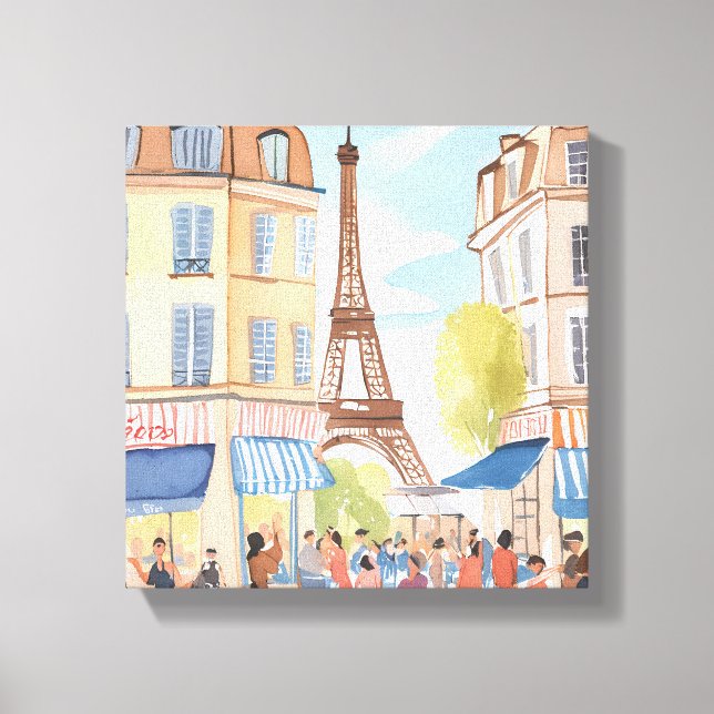 Lienzo Torre Eiffel Francia de París | Europa acuática (Anverso)