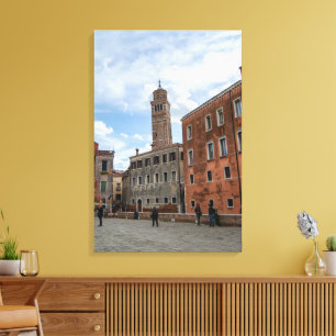 Lienzo Torre inclinada de Santo Stefano Venecia Italia