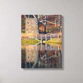 Lienzo Torre junto al estanque