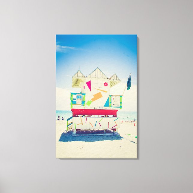 Lienzo Torre Lifeguard | South Beach, Miami (Anverso)