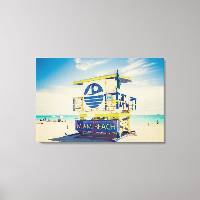 Lienzo Torre Lifeguard | South Beach, Miami, Fl (Anverso)