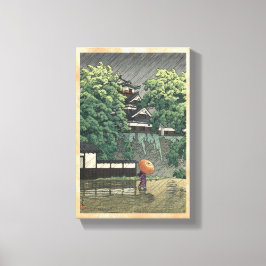 Lienzo Torre Udo, Castillo de Kumamoto bajo la lluvia Kaw