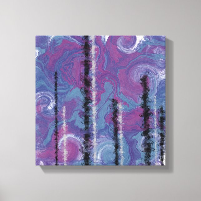 Lienzo Torres de cristal sobre el resumen de AJO (Anverso)