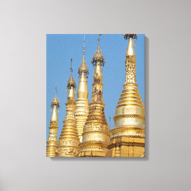 Lienzo Torres de la pagoda Shwedagon (Anverso)