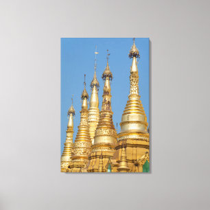 Lienzo Torres de la pagoda Shwedagon