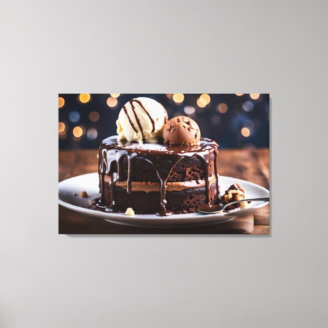 Lienzo Torta de chocolate (Anverso)