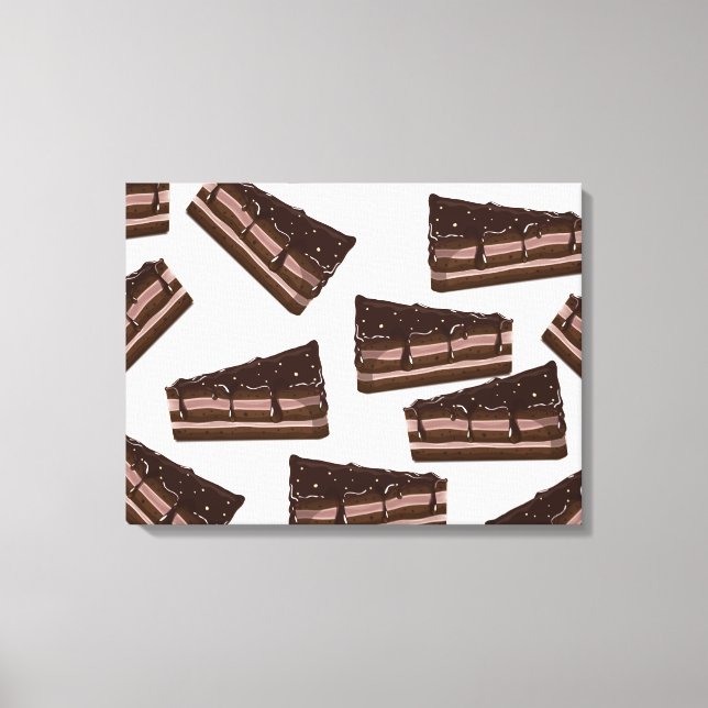 Lienzo Torta de chocolate con leche. (Anverso)