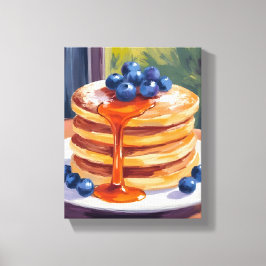 Lienzo Tortitas de Arándanos | Pintura al Óleo