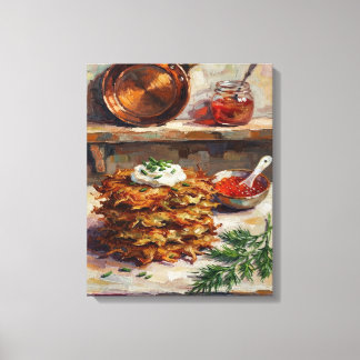 Lienzo Tortitas de Patata Cocina Bodegón