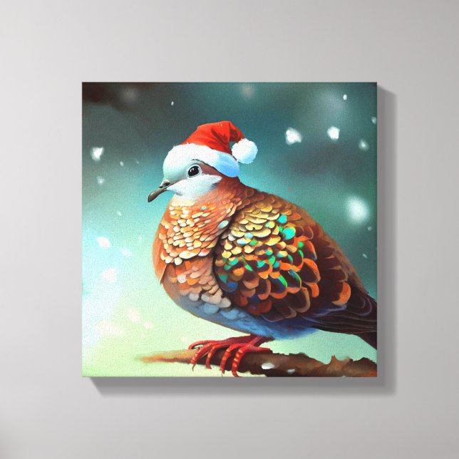 Lienzo Tórtola de Navidad 3 (Anverso)
