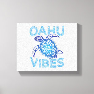 Lienzo Tortuga azul tribal polinesia Vibes Oahu