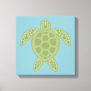 Lienzo Tortuga del Mar Verde