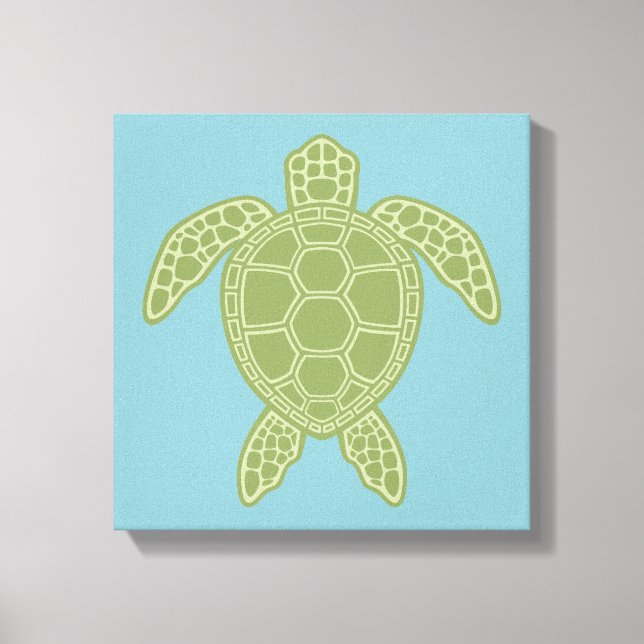 Lienzo Tortuga del Mar Verde (Anverso)