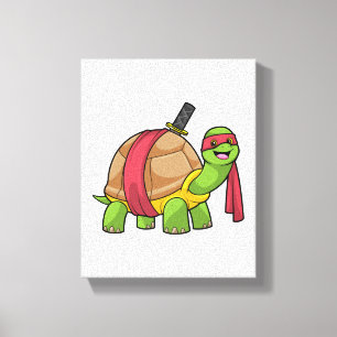 Lienzo Tortuga en artes marciales con espada
