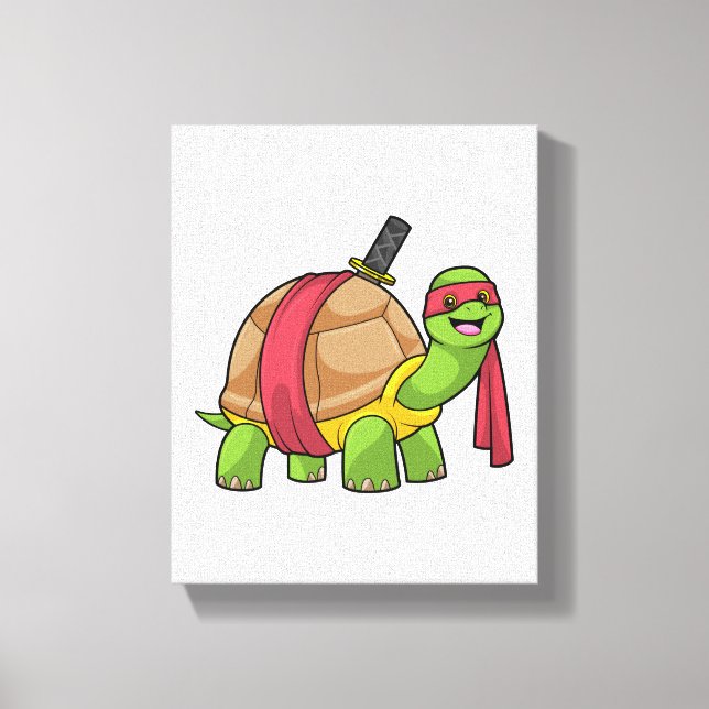 Lienzo Tortuga en artes marciales con espada (Anverso)