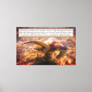 Lienzo Tortuga nativa hawaiana