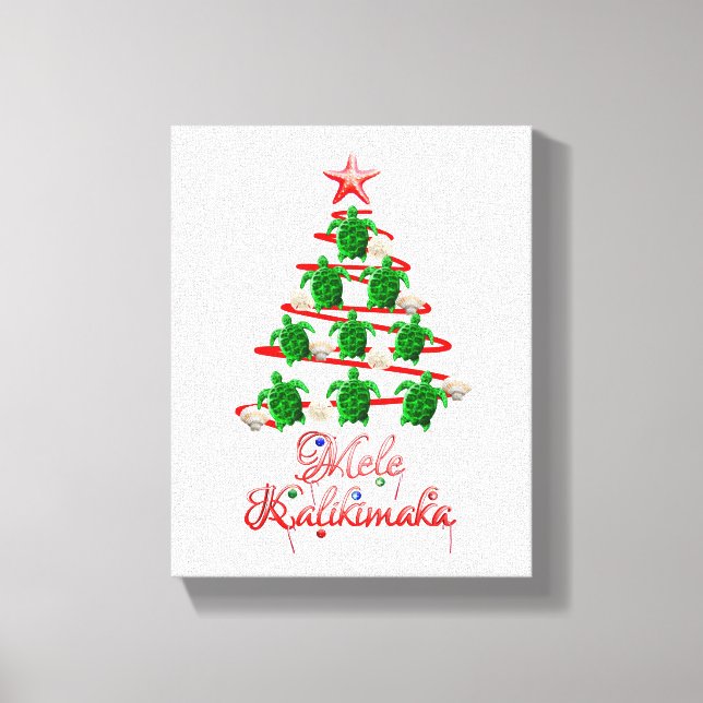 Lienzo Tortugas marinas de Mele Kalikimaka (Anverso)