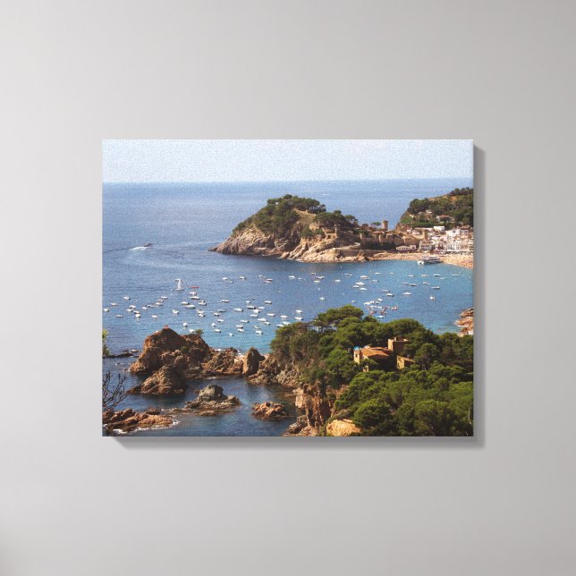 Lienzo TOSSA DE MAR. Ciudad situada en la Costa Brava. (Anverso)