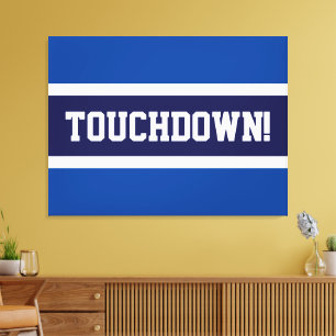 Lienzo TOUCHDOWN Fun Naval audaz franjas grises azules
