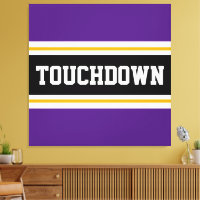 TOUCHDOWN Sporty Purple Black Football Strips