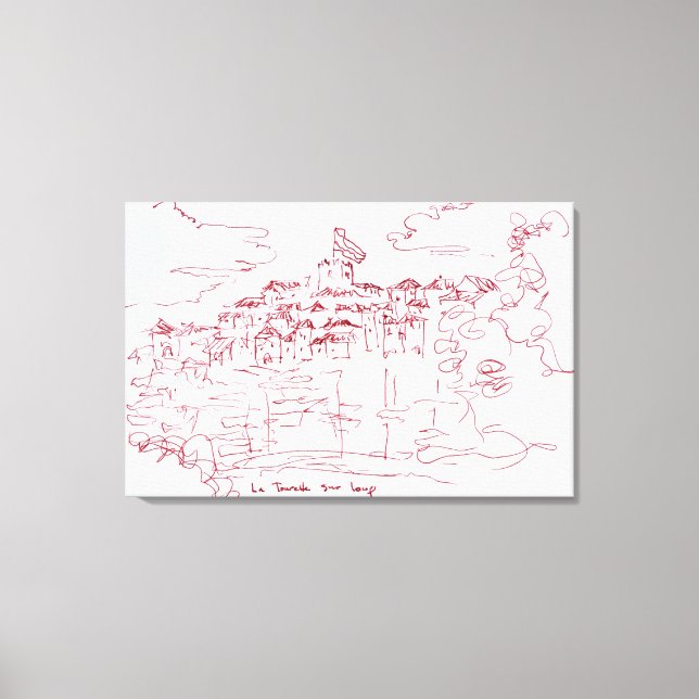 Lienzo Tourettes sur Loup, Provenza | Sur de Francia (Anverso)
