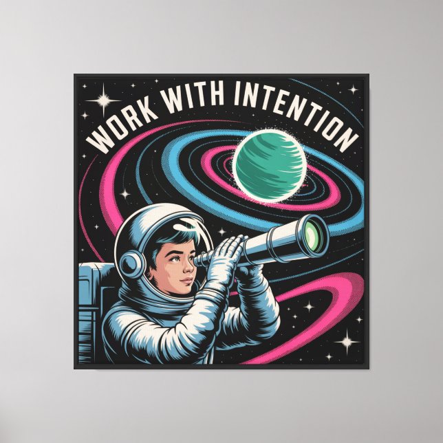 Lienzo Trabajar Con Intención (Anverso)