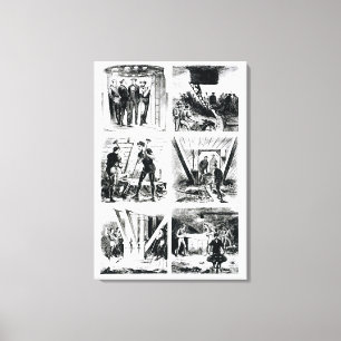 Lienzo Trabaje dentro de las compuertas flotantes,