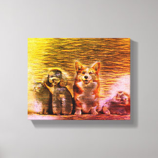 Lienzo Trabajo de Mascota feliz