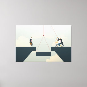 Lienzo Trabajo en equipo de negocios