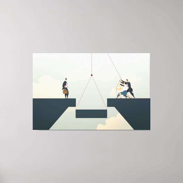 Lienzo Trabajo en equipo de negocios (Anverso)