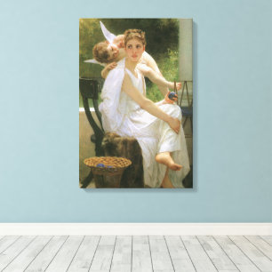 Lienzo Trabajo interrumpido por Bouguereau, retrato de án