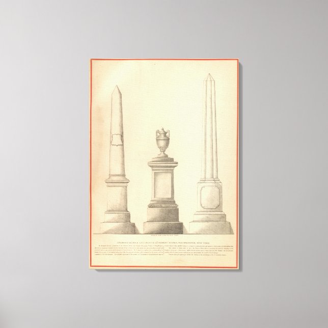 Lienzo Trabajos de monumento de mármol y granito de Graha (Anverso)