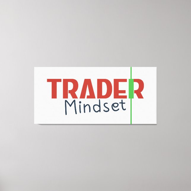 Lienzo Trader Mindset – Discipline Focus & Trading Psycho (Anverso)
