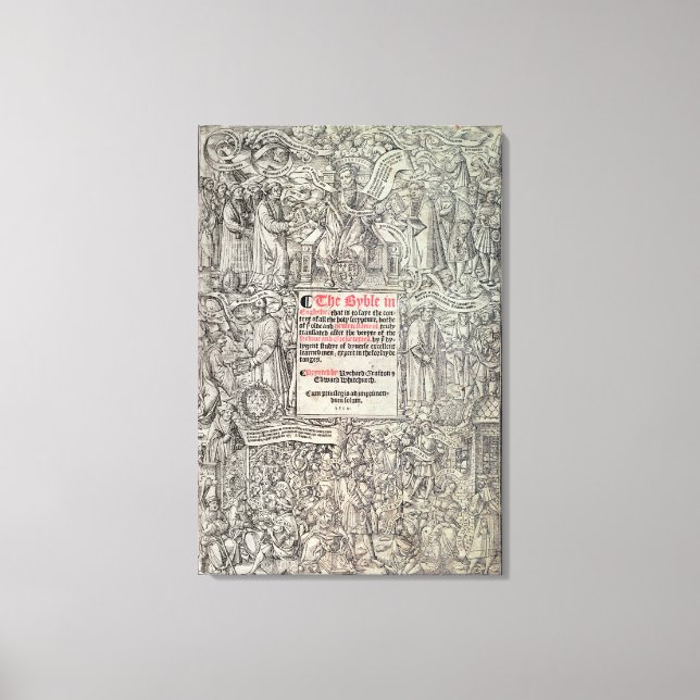 Lienzo Traducción en inglés de la página de títulos del G (Anverso)