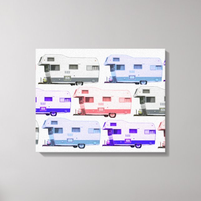 Lienzo Trailer de viaje Vintage (Anverso)