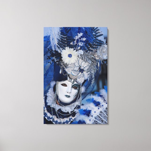 Lienzo Traje de Carnaval Azul, Venecia (Anverso)