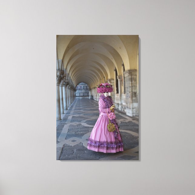 Lienzo Traje de Carnaval Femenino, Venecia (Anverso)
