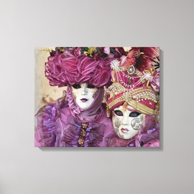 Lienzo Traje de Carnaval púrpura, Venecia (Anverso)