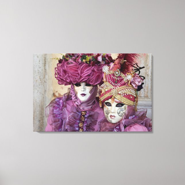 Lienzo Traje de Carnaval púrpura, Venecia (Anverso)