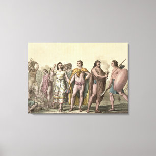 Lienzo Trajes de los mexicanos (grabado del color)