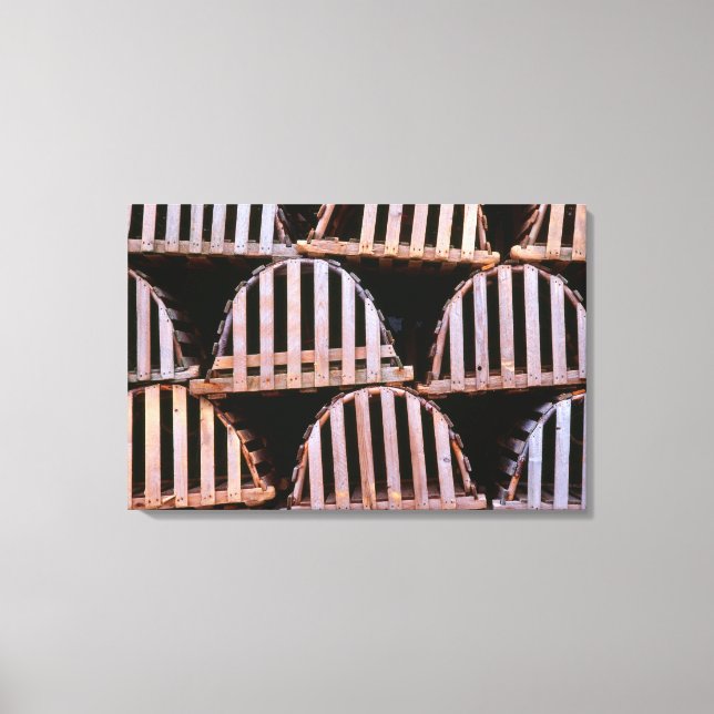Lienzo Trampas de langosta de madera Horizontal (Anverso)