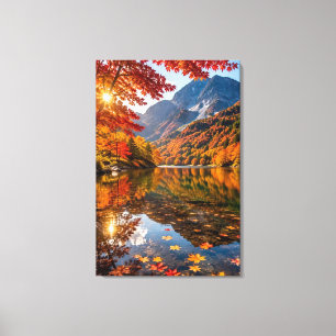 Lienzo Tranquil Autumn Mountains Crisp Alpine Air Artwork