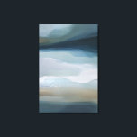 Lienzo Tranquil Horizon Abstract Landscape<br><div class="desc">This artwork blends sweeping bands of teal, deep blue, muted green, and warm sand tones to create a peaceful, atmospheric landscape. Soft transitions and textured brushwork give the piece a soothing, meditative quality, making it ideal for anyone who loves modern abstract art with a natural, coastal feel. The layered colors...</div>