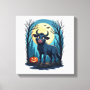 Lienzo Transformación de hombre lobo de vaca