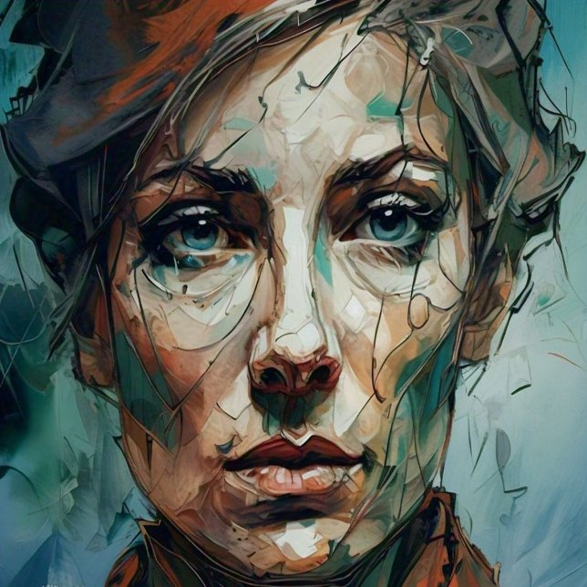 Lienzo "Transforme tu espacio con la Canva prevista por A (women face emotion )