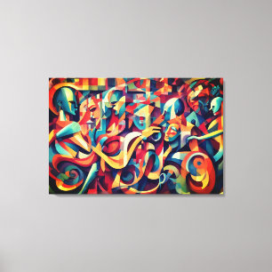 Lienzo Transmitiendo el espíritu de la música y las artes