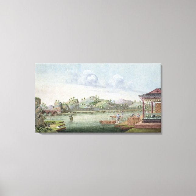 Lienzo Transporte de cajas de té (con papel) (Anverso)