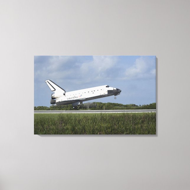 Lienzo Transporte espacial Discovery aterriza en Runway 3 (Anverso)