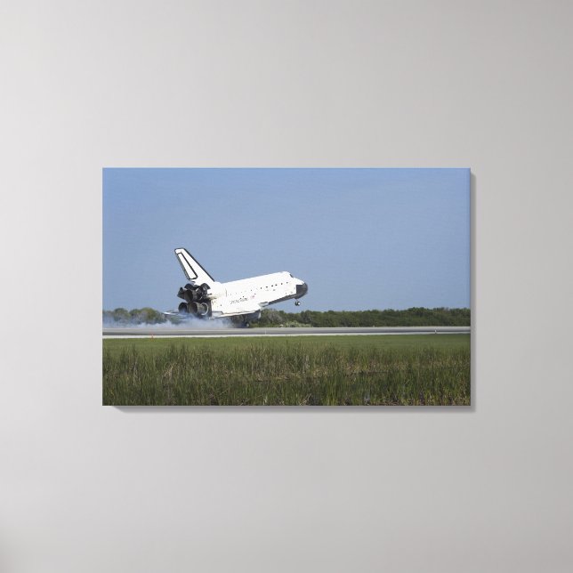 Lienzo Transporte espacial Discovery aterriza en Runway 3 (Anverso)